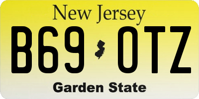 NJ license plate B69OTZ