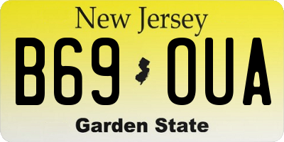 NJ license plate B69OUA