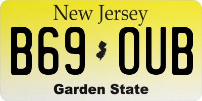 NJ license plate B69OUB