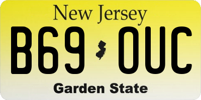 NJ license plate B69OUC