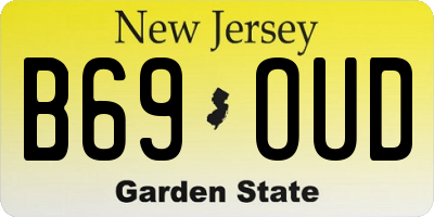 NJ license plate B69OUD