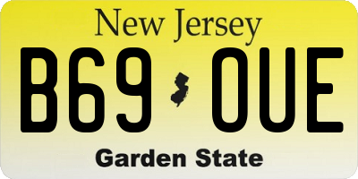 NJ license plate B69OUE