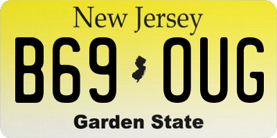 NJ license plate B69OUG