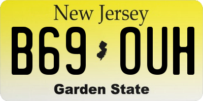 NJ license plate B69OUH