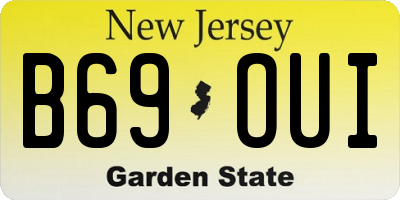 NJ license plate B69OUI