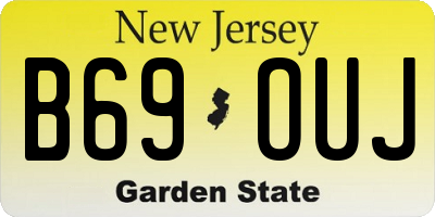NJ license plate B69OUJ