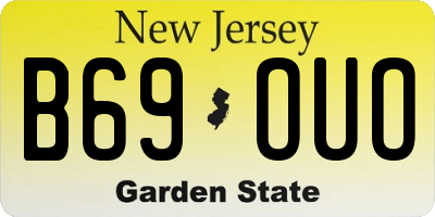 NJ license plate B69OUO