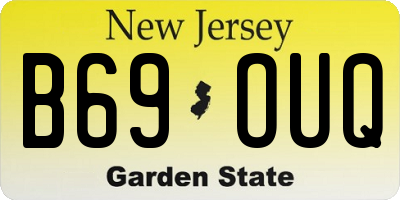 NJ license plate B69OUQ