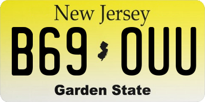 NJ license plate B69OUU