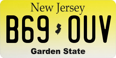 NJ license plate B69OUV