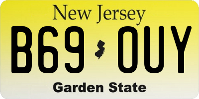 NJ license plate B69OUY