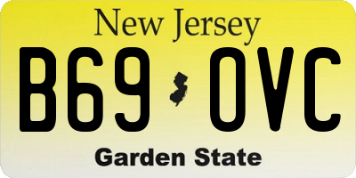 NJ license plate B69OVC