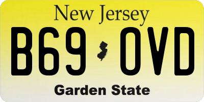 NJ license plate B69OVD