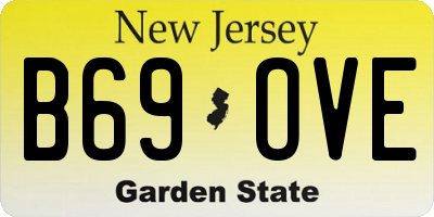 NJ license plate B69OVE