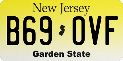 NJ license plate B69OVF