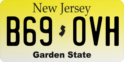 NJ license plate B69OVH