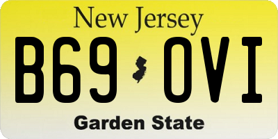 NJ license plate B69OVI