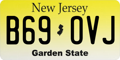 NJ license plate B69OVJ