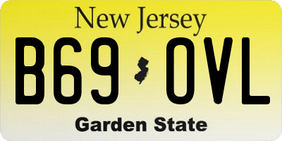 NJ license plate B69OVL