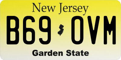 NJ license plate B69OVM