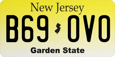 NJ license plate B69OVO
