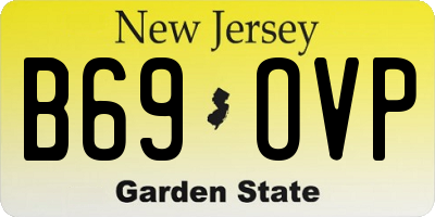 NJ license plate B69OVP