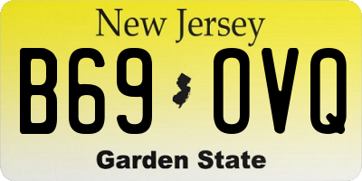 NJ license plate B69OVQ