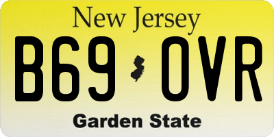 NJ license plate B69OVR