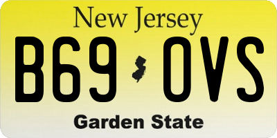 NJ license plate B69OVS