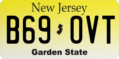 NJ license plate B69OVT