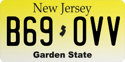 NJ license plate B69OVV