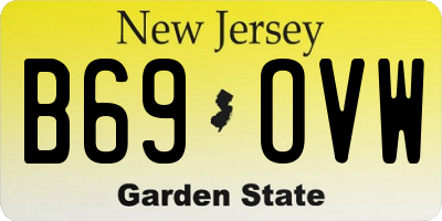 NJ license plate B69OVW