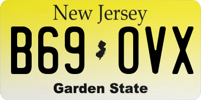 NJ license plate B69OVX