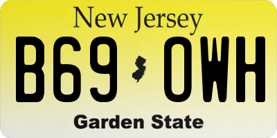 NJ license plate B69OWH