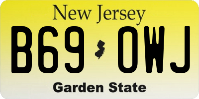 NJ license plate B69OWJ