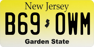 NJ license plate B69OWM