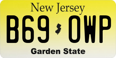 NJ license plate B69OWP
