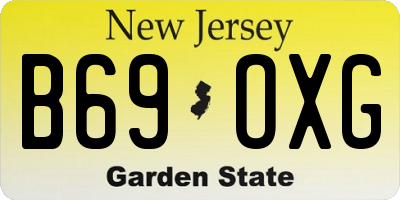 NJ license plate B69OXG