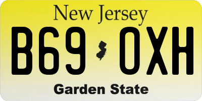 NJ license plate B69OXH