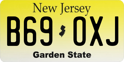 NJ license plate B69OXJ