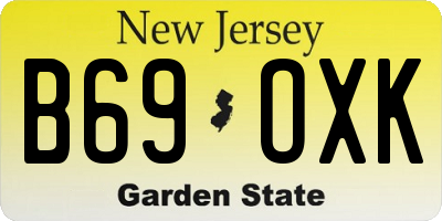 NJ license plate B69OXK