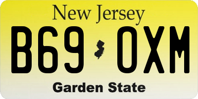 NJ license plate B69OXM