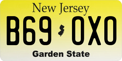 NJ license plate B69OXO