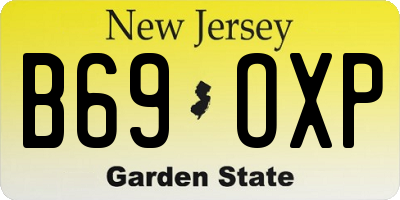 NJ license plate B69OXP