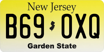 NJ license plate B69OXQ