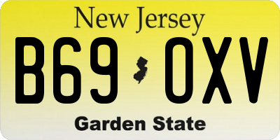 NJ license plate B69OXV