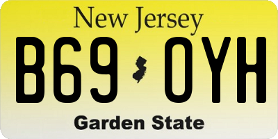 NJ license plate B69OYH