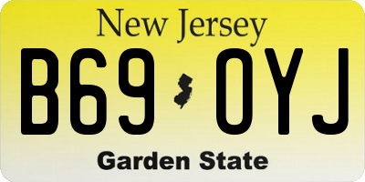 NJ license plate B69OYJ