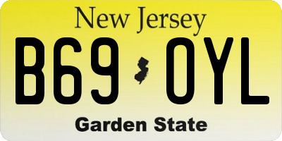 NJ license plate B69OYL