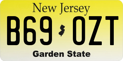 NJ license plate B69OZT